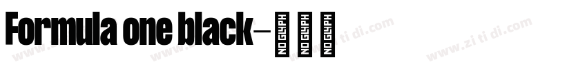 Formula one black字体转换